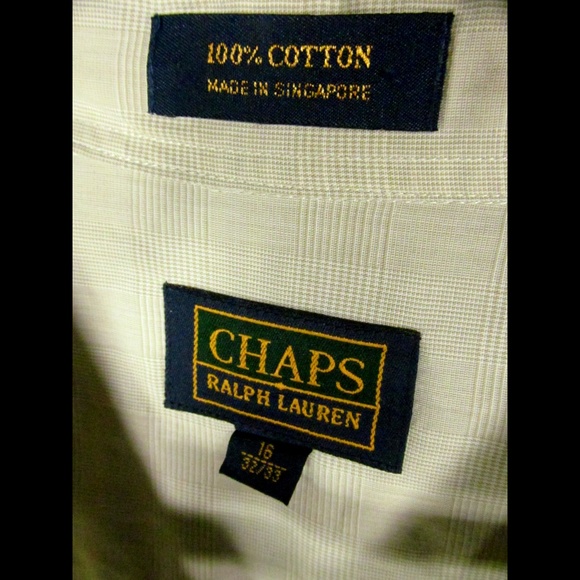 Chaps Ralph Lauren Men's Shirt 16 32/33 BF LS - Picture 3 of 4